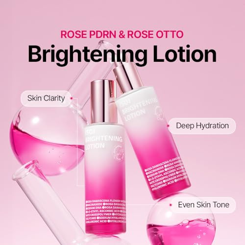 Rose PDRN Moisturizer with Niacinamide & Hyaluronic Acid - Lightweight Hydrating Lotion for All Skin Types