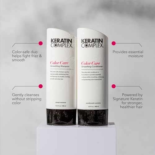 Keratin Complex Color Care Smoothing Shampoo 13.5 Fl Oz - Gentle, Color-Safe Hair Wash