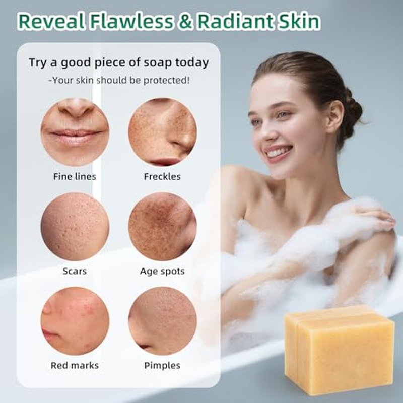 Cold process soap, 10.6oz Pack of 3 suitable for the body and face,Handmade bath soap deeply cleanses, smooths, with moisturizing and brightening effects, suitable for all skin types,Made in Italy
