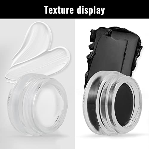 Erinde Black Gel Eyeliner, Waterproof Cream Eyeliner Gel Pot, High-Intensity Pigments Long Lasting Smudge Proof Eye Liner Eyebrow Makeup, Waterline Matte Eye Liner with 2PCS Brushes, 02 Balck