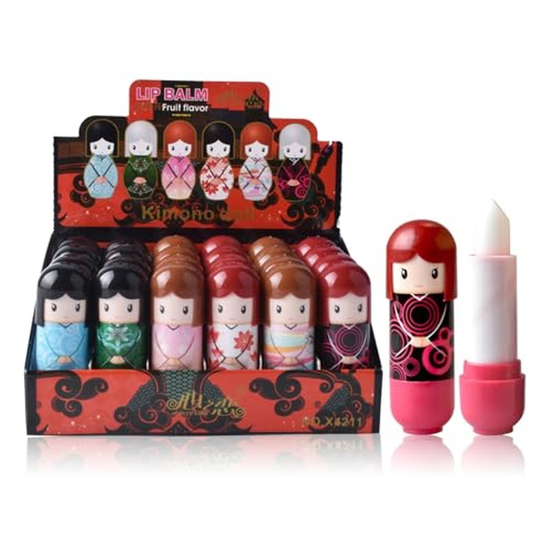 LAMUSELAND 24 Pack Lip Balm Bulk, Moisturizing Long-lasting Natural Lip Balm Lipstick Pack Lip Makeup Set Kit for Women (Multi 02)