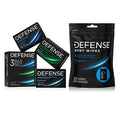 Defense Soap Bar Variety 3-Pack and Individually Packed Travel Body Wipes - 100% Natural and Pure Pharmaceutical Grade Tea Tree Oil and Eucalyptus Oil