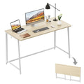 Large 47.2-Inch Folding Computer Desk with Oak Finish, Space-Saving Design