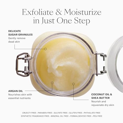 Josie Maran Sugar, Suds & Everything Nice Body Care Set - Includes EveryBODY Wash Now! and Argan Sugar Balm Body Scrub to Nourish & Exfoliate Skin - Berry Bliss (2 Count)