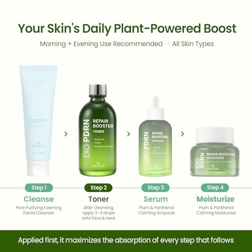 Plant-Based PDRN Toner with Exosomes & Peptides for Sensitive Skin - 4.39 fl oz