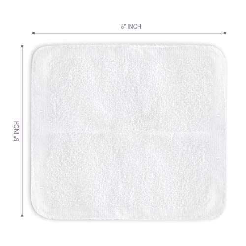 Lavender Scented Pre-Moistened Cotton Towels - Pack of 25, 8x8 Inches, Reusable Spa & Travel Towels