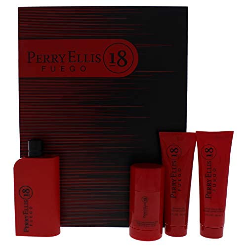 Perry Ellis 18 Fuego Gift Set Lemon Lavender 3.4 Fl Oz EDT Spray