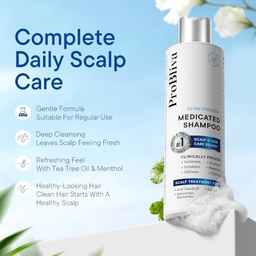 ProBliva Anti-Dandruff Shampoo 2-Pack | Fungal & Scalp Treatment with Zinc Pyrithione & Salicylic Acid