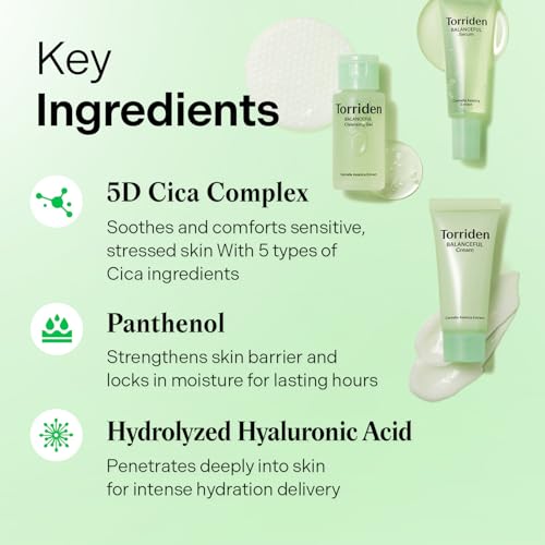 Travel Skincare Set - Cica, Serum, Cleanser & Moisturizer, 4-Piece Kit