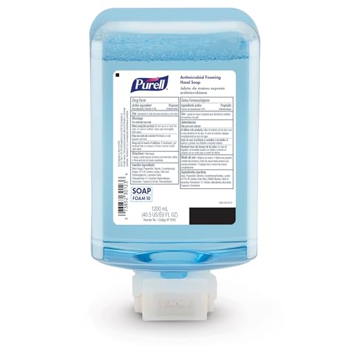 PURELL Antimicrobial Foaming Hand Soap, Light Fragrance, 1200 mL Refill for PURELL ES10 Automatic Soap Dispenser (Pack of 2) ? 8382-02