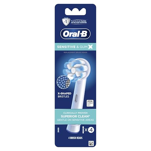 Oral-B Gum Care xFilament Replacement Heads - Soft Bristles for Sensitive Gums, Pack of 4