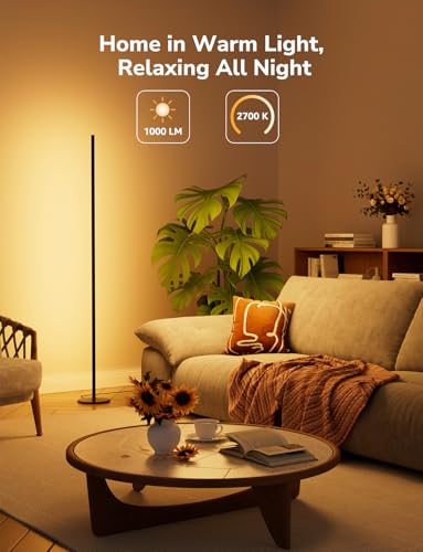 Lepro OE1 RGBICW Smart Corner Floor Lamp 1000LM App-Controlled Black