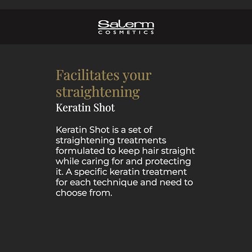 SALERM - Keratin Shot - Sulfate-Free Shampoo - 500 ml - Preparation and Maintenance for Keratin Straightening Treatment - Smooth and Shiny Hair