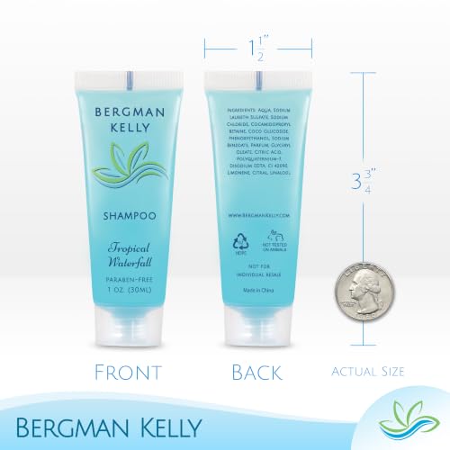 Travel Shampoo & Conditioner Set - Tropical Waterfall Scent, 50 Pack - Bergman Kelly
