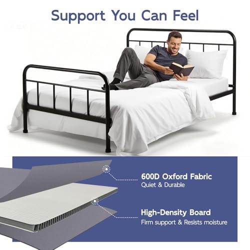 King Bunkie Board 76 x 80 in with Zipper-Connected Support - BlissBoard