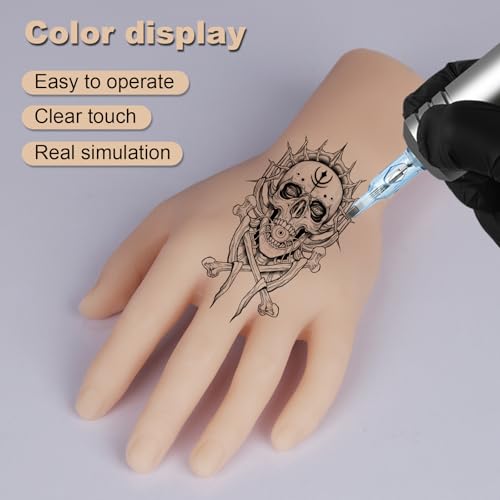 Tattoo Practice Hand with Wrist - Silicone Fake Hand for Tattoo Training & Display