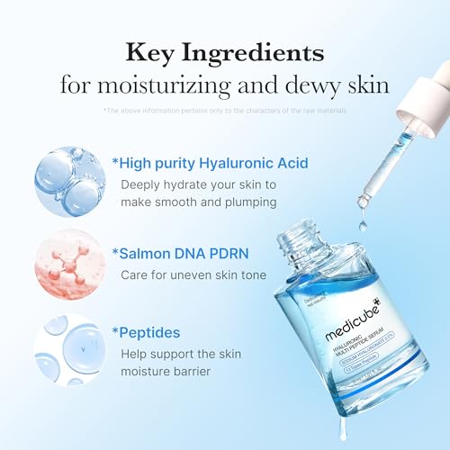 medicube Hyaluronic Moisture Boosting Duo: Hyaluronic Acid Capsule Cream and Hyaluronic Serum Set | Deep Hydration, Moisture Lock, and Plumping Care for Smooth, Healthy, and Dewy Skin