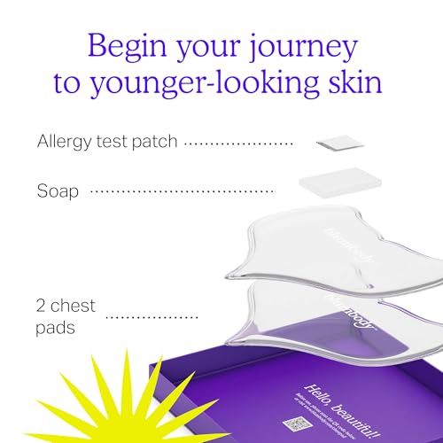 BLUMBODY Reusable Silicone Chest Wrinkle Patches - 2 Pack for Side Sleep Lines