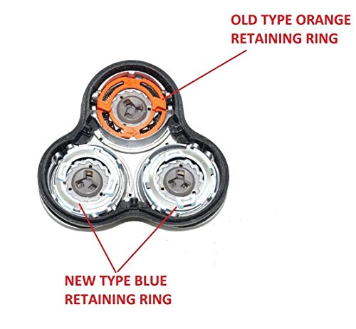 Retainer Rings for Philips Norelco Shavers - Light Blue Replacement Parts