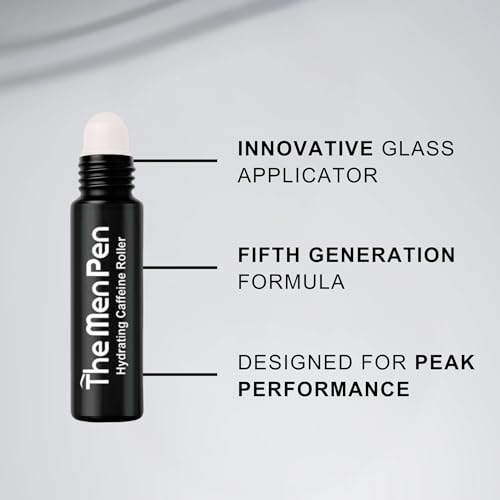 Men Pen Eye Revival Duo Caffeine Roller & Peptide Patches for Puffiness Dark Circles