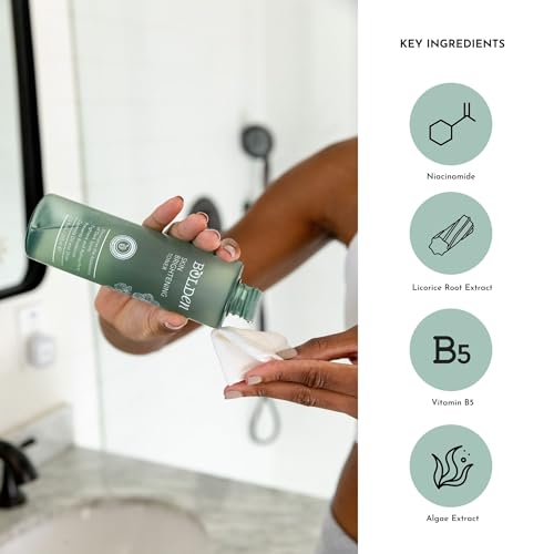 Brightening Face Toner with Glycolic Acid & Niacinamide for Oily Skin - 8 Fl Oz