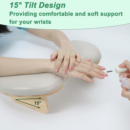 VOCOSTE U-Shaped Nail Arm Rest Gray Detachable Brackets Manicure Support