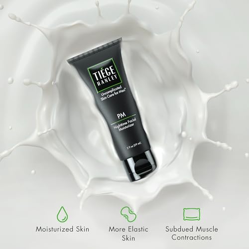Tiege Hanley PM Nighttime Face Moisturizer for Men Sensitive Skin 2oz