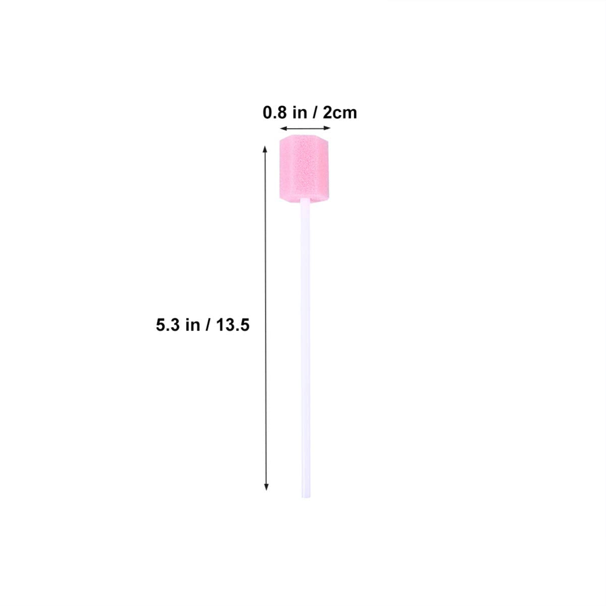 Healifty 200Pcs Oral Swabs Disposable Mouth Swabs Sponge- Tooth Cleaning Sponge Swab for Oral Care, Pink