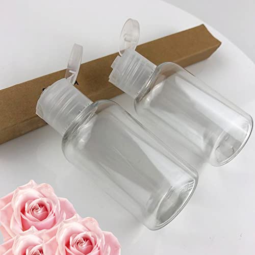 110 Pack 1oz Clear Plastic Travel Bottles with Flip Cap - Refillable Sample Containers