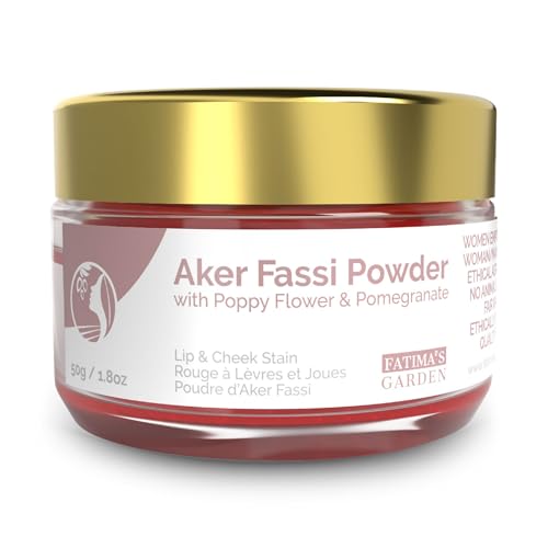 Natural Moroccan Lip & Cheek Tint Powder with Pomegranate Bark - 1.8 oz