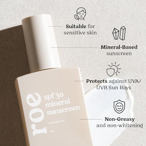 Roe Wellness Baby Mineral Sunscreen SPF 30 1.76 oz - Reef Safe, Non-Greasy, Paraben-Free, For Toddlers & Newborns
