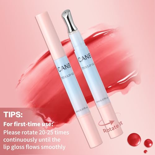UCANBE Butter Lip Gloss, Hydrating & Moisturizing Lipgloss with Metal Tip, Lightweight, Non-Sticky, Smooth, Nourishing for High-shine Finish(01 Clear)