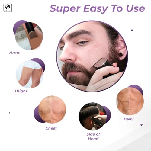 Cordless Beard & Hair Trimmer with Precision Blade & Guide Combs