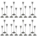 Silver Candlestick Holders Set of 24 - Taper Candle Sticks for Home Decor