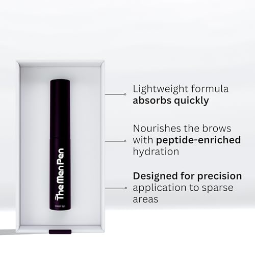 The Men Pen Eyebrow Boosting Kit - Black | Beard & Hair Filler, Waterproof
