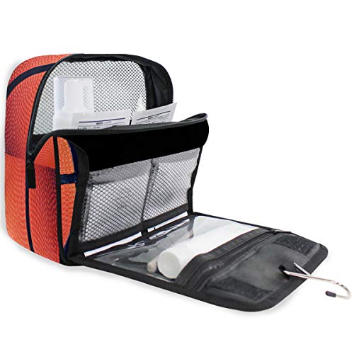 Hanging Toiletry Bag Sport Ball Basketball Portable Travel Cosmetic Makeup Bag Bathroom Shower Shaving Kit Organizer Bag for Men Women