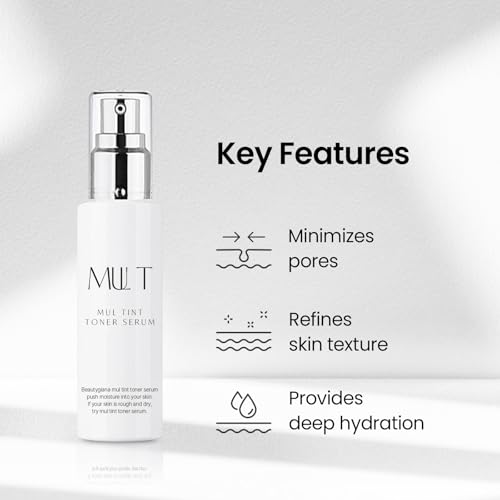 MUL Tint Toner SERUM, Hydrating Facial serum for Glow Skin, Wrapping Moisture, 2.7 fl.oz.