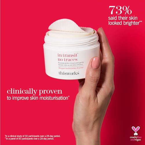 This Works In Transit No Traces Rosewater & Mint Cleansing Pads - 80 Count