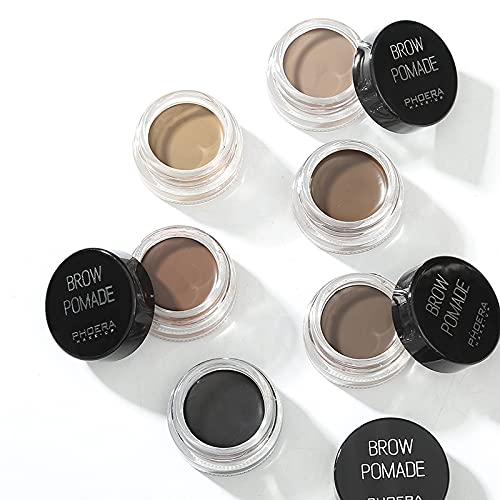 Eyebrow Pomade,Gel Professional Makeup Eyebrow Color,Matte Waterproof Brow Pomade For Long-Lasting Results,Vegan, Cruelty-Free Eyebrow Color that Fills and Shapes Brows(5#Dark Brown)