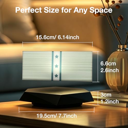 Floating Money Lamp with Magnetic Levitation - 3 Color Desk Light for Office & Gaming Room