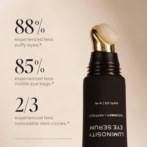 Luminosity Eye Serum with Caffeine and Peptides for Dark Circles & Puffiness - 0.5 oz
