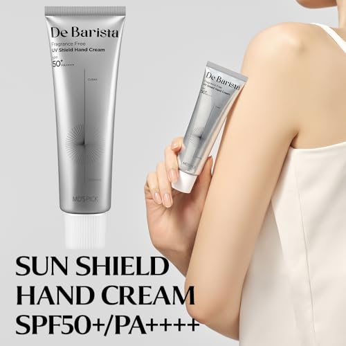 MD'S PICK De Barista Sun Shield Hand Cream SPF50+/PA++++ 50g ? UV Protect,Fragrance-Free, Vegan, and Lightweight Hand Moisturizer