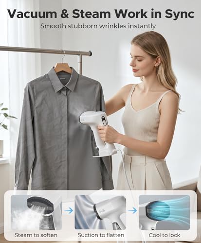 Sweepulire Vacuum Steamer with 330ml Water Tank - White / XXL Clothes Steamer