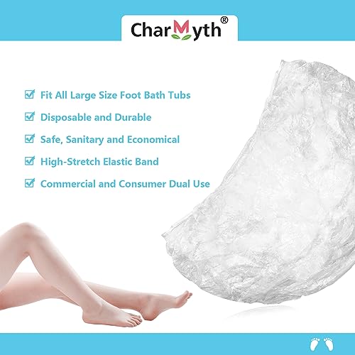 Pedi Guard Bath Liners 200 Count Disposable Pedicure Liners, Spa Footsie Clear Pedi Guard Bath Liners for Foot Bath Spa Massage Thick Elastic 2XL