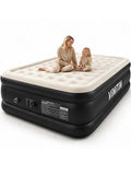 Vinitin Queen Air Mattress with Built-in Pump - Black, 16" Elevated Inflatable Bed for Home & Guests