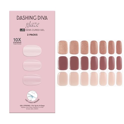 Nail Art Kit with 96 Gel Nail Strips - Best of Nudes, Long Lasting & Chip Resistant
