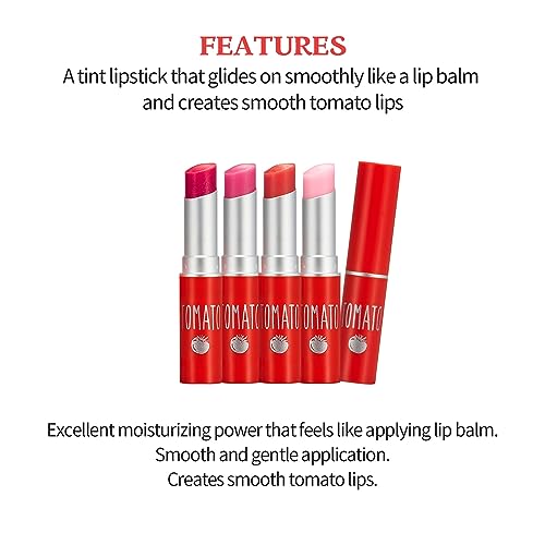 SKINFOOD Tomato Jelly Tint Lip (#02 Berry Tomato) - Moisturizing Tinted Lip Balm with Tomato Extracts, Healthy Looking Long Lasting Natural Lip Makeup - Natural Tinted Lip Balm - Lip Balm with Color