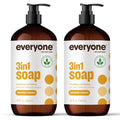 Everyone 3-in-1 Coconut & Lemon Body Wash, Bubble Bath & Shampoo 32oz Pack of 2 - Hypoallergenic & Eco-Friendly