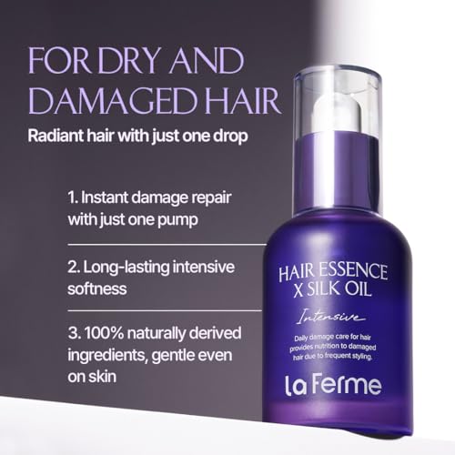 Lightweight Hair Oil for Damaged & Frizzy Hair - Shine & Smoothness, Orchid Scent, 1.85 Fl Oz