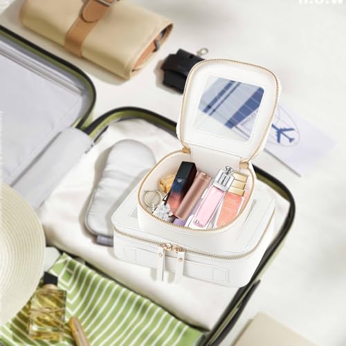 Clear Toiletry Bag and Mini Makeup Bag with Zipper Set is a Convenient, Waterproof Toiletry Bag for Travel and Essentials for Women on the Go(Black, M+MINI)